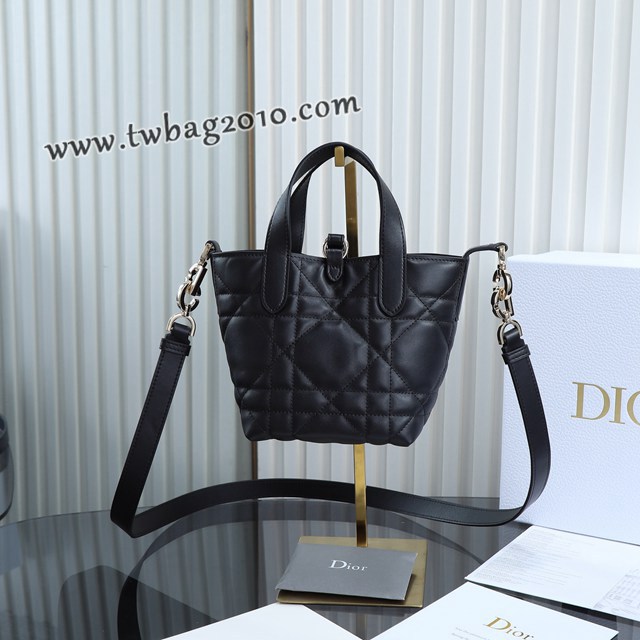 Dior专柜2025新款原厂皮手提包迪奥高仿原单黑色迷你toujours竖版手袋 djfk1838
